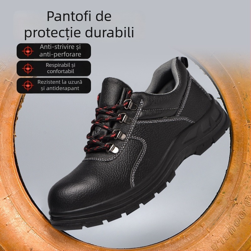 Pantofi de protecție pentru muncă, cu vârf din oțel, rezistenți la lovire și perforare, antistatice și respirabili
