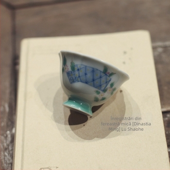 Ceșcuță de ceai pictată manual din Jingdezhen, decor color sub glazură — ceașcă individuală pentru degustarea ceaiului