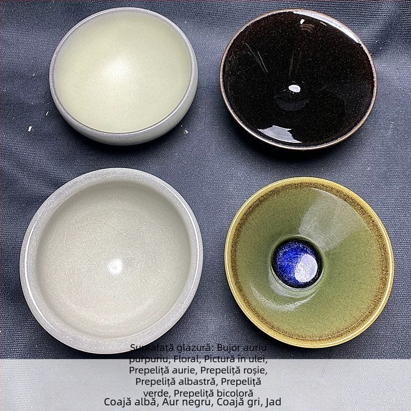 Căniță de ceai Jianzhan, ceramică, culoare sub glazură, design modern minimalist, cutie cadou