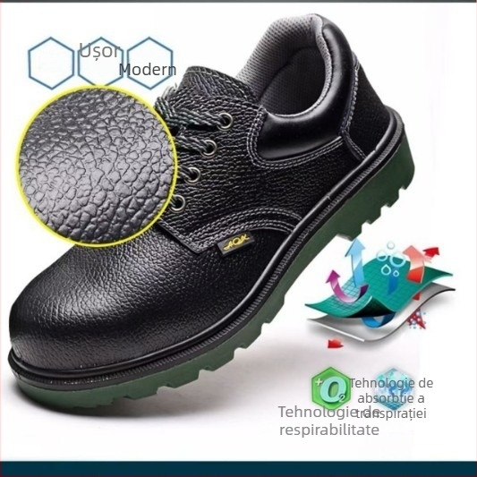 Încălțăminte de protecție pentru muncă cu vârf din oțel, protecție împotriva lovirilor și perforării, respirabilă și confortabilă, talpă injectată