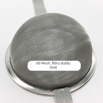 Filtru de ceai din oțel inoxidabil 304 cu mâner ciocănit, infuzor metalic pentru ceai, filtru pentru frunze de ceai, separator de ceai, accesorii pentru ceai
