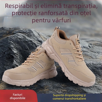 Pantofi de protecție pentru bărbați, vară, cu cataramă inteligentă și izolare de 10 kV pentru electricieni, rezistenți la lovire și perforare, confortabili și respirabili