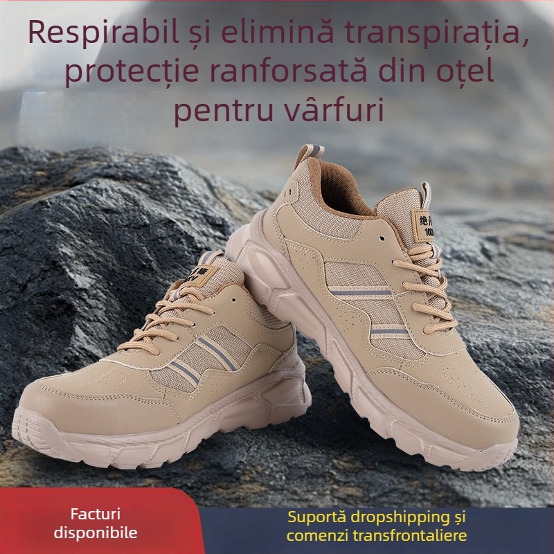 Pantofi de protecție pentru bărbați, vară, cu cataramă inteligentă și izolare de 10 kV pentru electricieni, rezistenți la lovire și perforare, confortabili și respirabili