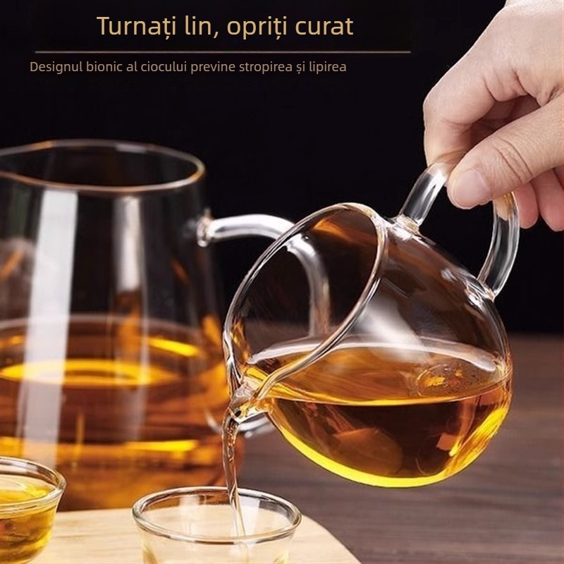 Filtru de ceai din sticlă borosilikată întărită, transparent, accesoriu pentru ceremonia ceaiului