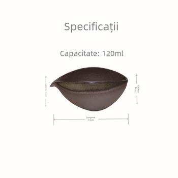 Ceșcuță de ceai ceramică pentru turnat, capacitate 120 ml, stil retro