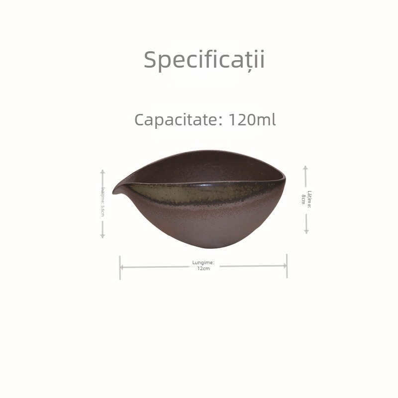 Ceșcuță de ceai ceramică pentru turnat, capacitate 120 ml, stil retro