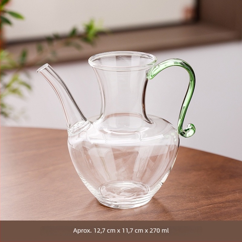 Ceainic din sticlă gros cu filtru de înaltă calitate pentru infuzarea ceaiului, set de ceai, cană și strecurător