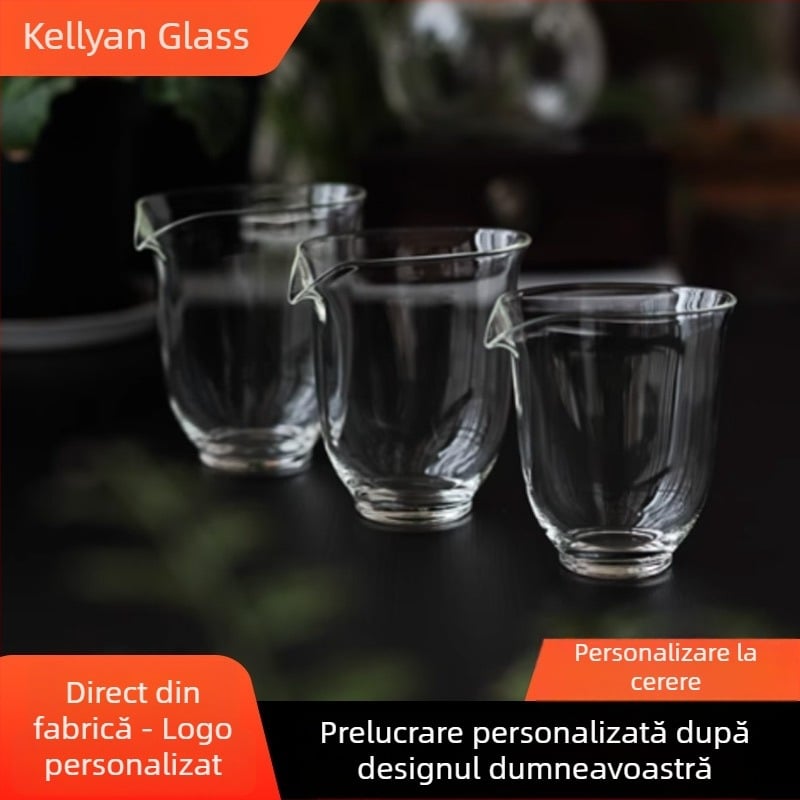 Accesorii pentru ceremonia de ceai Kung Fu, divizor izolat pentru prepararea ceaiului la birou, ceașă din sticlă borosilicat transparentă