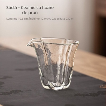 Begonia ceașcă de ceai din sticlă, stil japonez, rezistentă la temperaturi ridicate, îngroșată, set premium Kung Fu, ceașcă uniformă