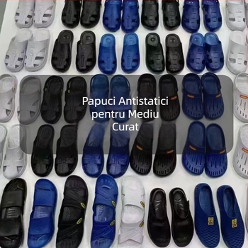 Papuci anti-statice cu talpă PU groasă, papuci de interior antiderapanti pentru fabrici electronice, încălțăminte de lucru fără praf pentru bărbați și femei