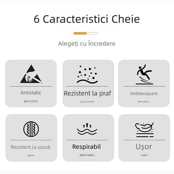 Papuci anti-statice cu talpă PU groasă, papuci de interior antiderapanti pentru fabrici electronice, încălțăminte de lucru fără praf pentru bărbați și femei
