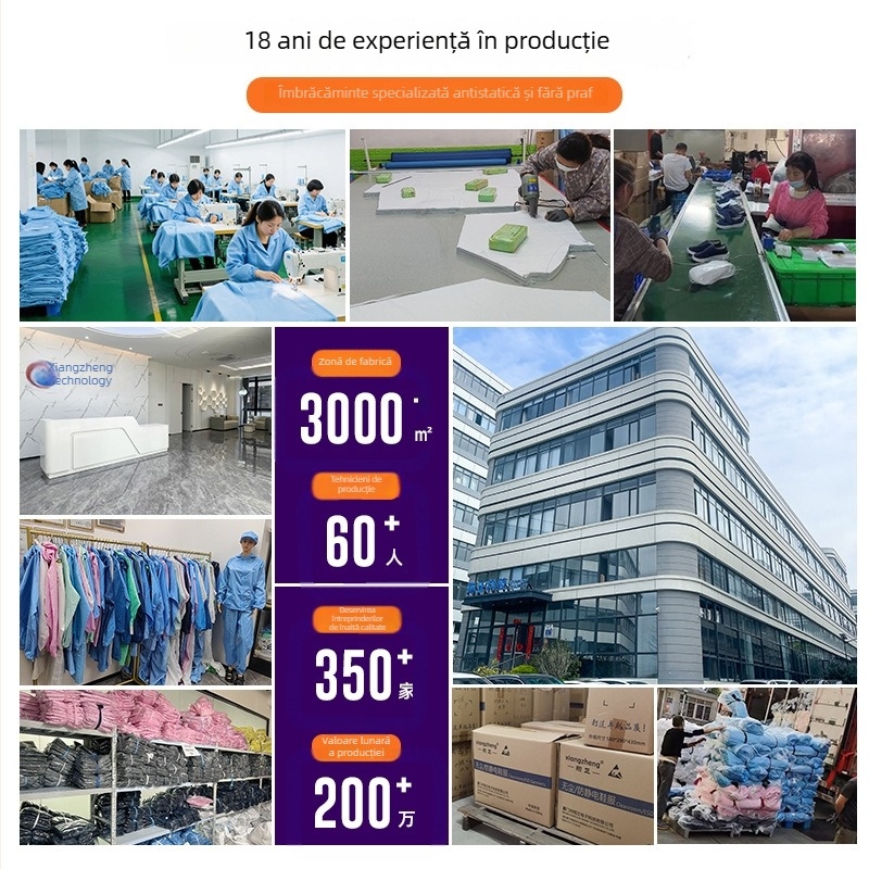Papuci anti-statice cu talpă PU groasă, papuci de interior antiderapanti pentru fabrici electronice, încălțăminte de lucru fără praf pentru bărbați și femei