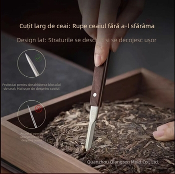 Cuțit Pu'er și ac din titan pur – unealtă integrată pentru deschiderea plăcilor de ceai, accesorii pentru ceremonia ceaiului