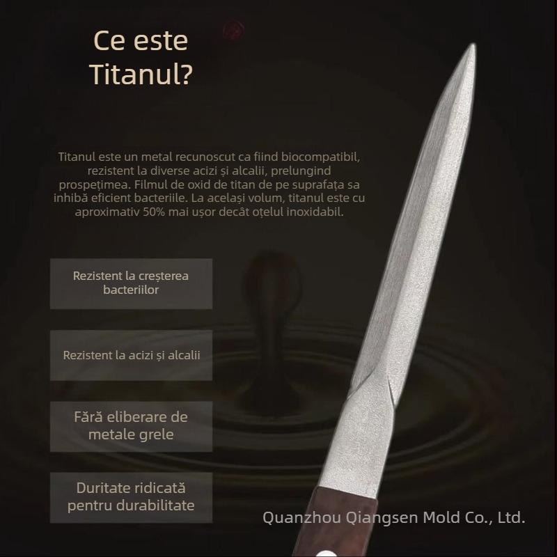 Cuțit Pu'er și ac din titan pur – unealtă integrată pentru deschiderea plăcilor de ceai, accesorii pentru ceremonia ceaiului