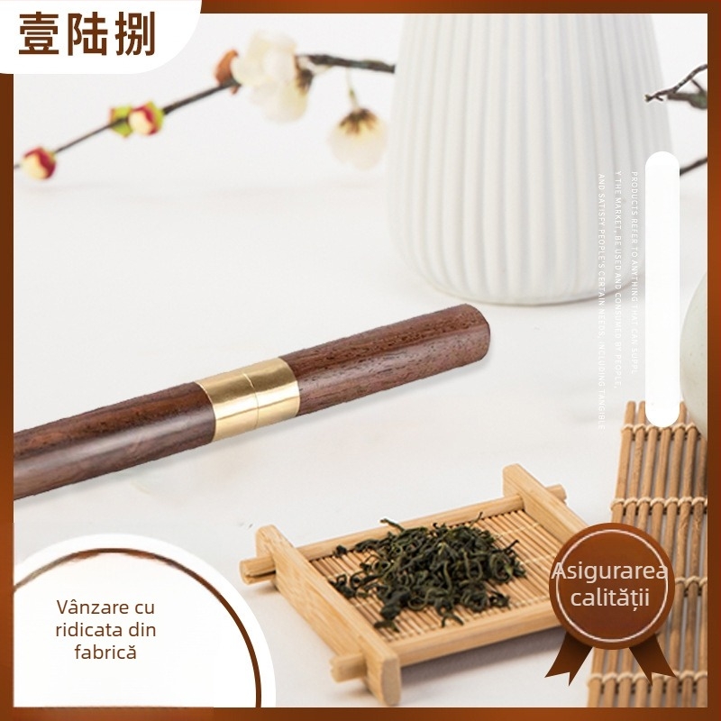 Mică ac de ceai din Ebony și Rosewood, Cuțit de ceai și accesorii pentru ceremonia ceaiului pentru ceai negru, Pu'er, Fu Tea și ceai alb