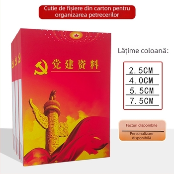 Cutie de fișiere din carton pentru birou, cu corp integrat și capac înlocuibil