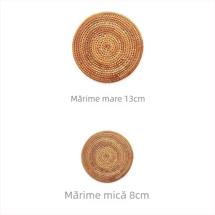 Suporturi din rattan țesute manual, pentru cești și ceainice, plăci izolante pentru ceai, accesorii pentru ceremonia ceaiului