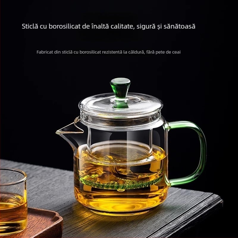 Ceainic Magic Pot din sticlă borosilicat de înaltă rezistență, cu filtru, pentru uz casnic, separare ceai-apă