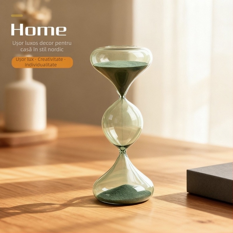 Clepsidră din sticlă, creativă, cu trei straturi geometrice, decor nordic pentru casă, personalizat