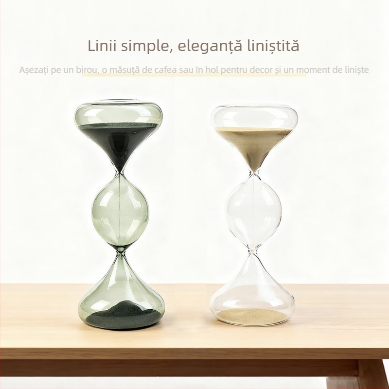 Clepsidră din sticlă, creativă, cu trei straturi geometrice, decor nordic pentru casă, personalizat