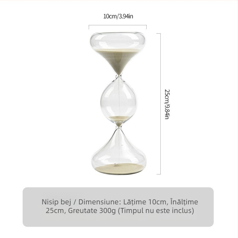 Clepsidră din sticlă, creativă, cu trei straturi geometrice, decor nordic pentru casă, personalizat