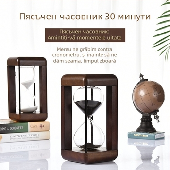 Clepsidră din lemn cu patru coloane, rezistentă la cădere, obiect decorativ cadou pentru copii