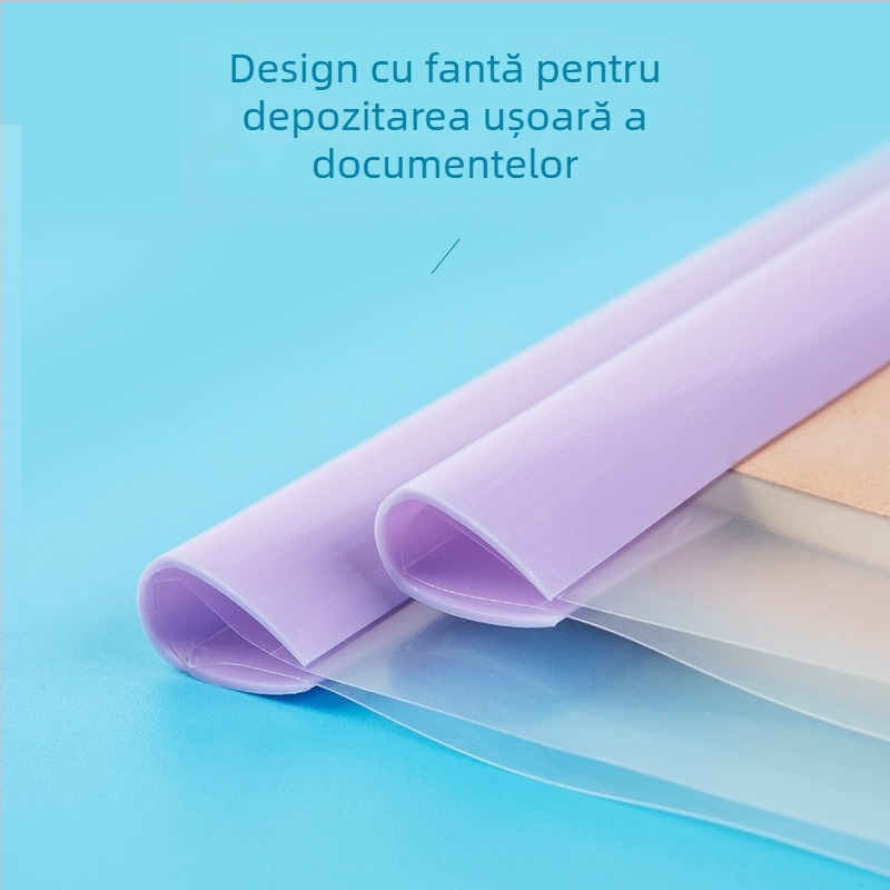 Mapă A4 cu clips de tragere și inserturi transparente, capacitate mare pentru documente