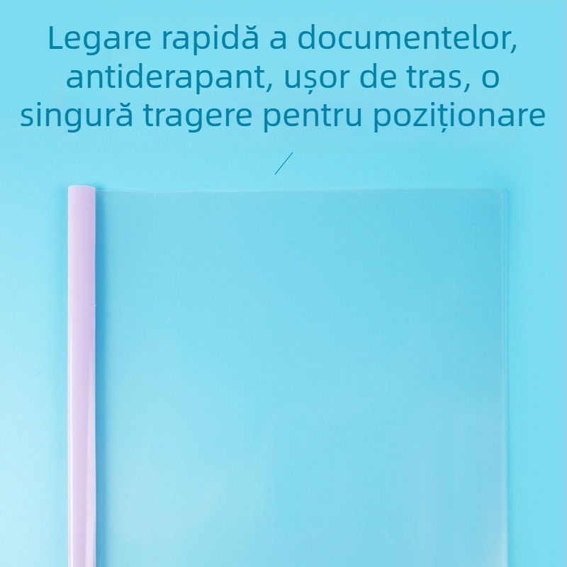 Mapă A4 cu clips de tragere și inserturi transparente, capacitate mare pentru documente