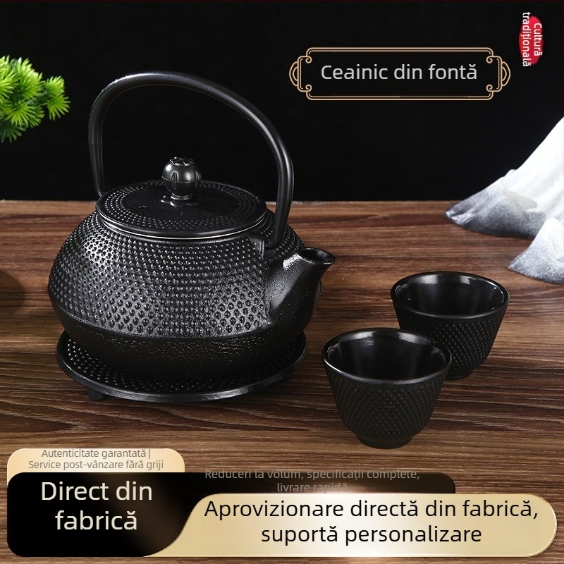 Set tradițional de ceai din fontă pentru uz casnic – ceainic și accesorii pentru ceai