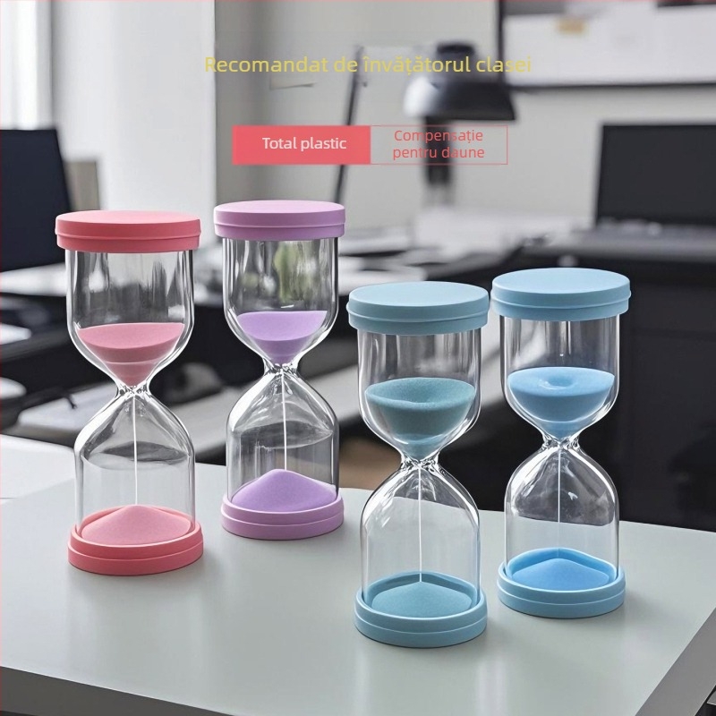 Clepsidră pentru copii – cronometru educațional pentru spălatul pe dinți și temele, 5/10/30/60 minute, ornament decorativ cu nisip