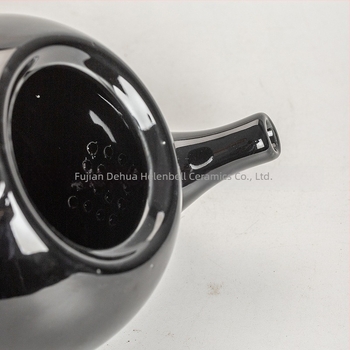 Ceainic ceramic cu filtru, capacitate mare, mâner de ridicare