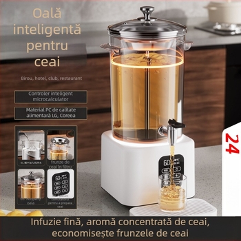 Mașină inteligentă comercială pentru ceai, complet automată, cu abur, capacitate mare, încălzire electrică și recipient izolat pentru apă fierbinte