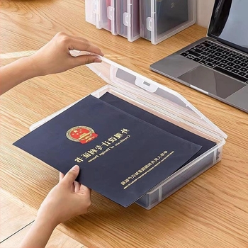 Cutie transparentă pentru documente A4, pentru birou de acasă