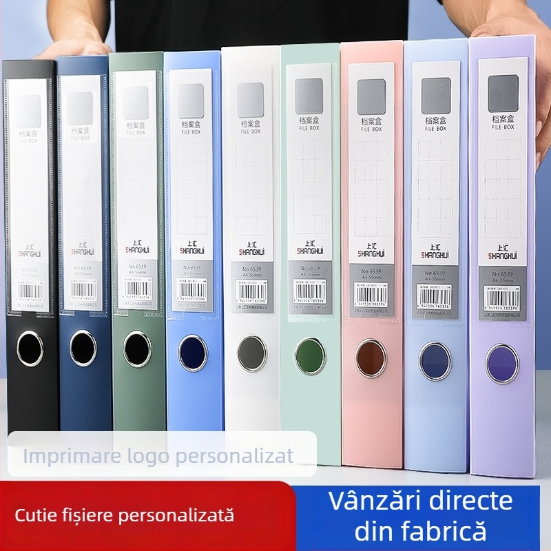 Cutie de fișiere Morandi personalizată, cutie pliabilă de depozitare a documentelor, ultra groasă, cu capacitate mare pentru birou