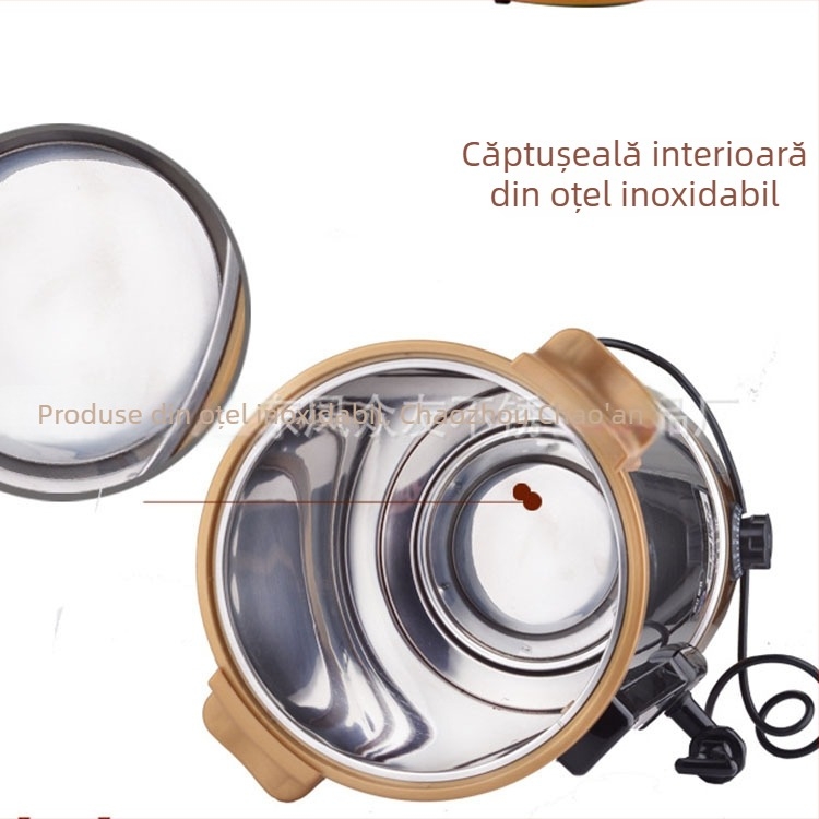 Găleată electrică de apă fierbinte din oțel inoxidabil, cu pereți dubli, protecție împotriva arderii în uscăciune, 18 L, pentru ceai, ceai cu lapte și supă