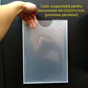 Cutie de fișiere montată pe perete cu panou informațional transparent, spațiu multifuncțional de stocare a documentelor