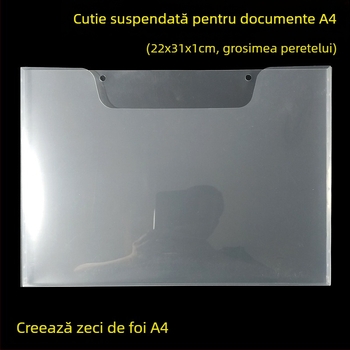 Cutie de fișiere montată pe perete cu panou informațional transparent, spațiu multifuncțional de stocare a documentelor