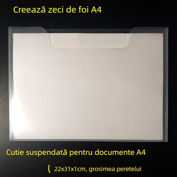 Cutie de fișiere montată pe perete cu panou informațional transparent, spațiu multifuncțional de stocare a documentelor