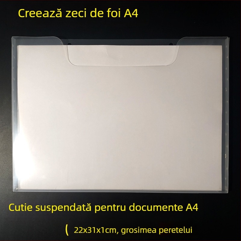 Cutie de fișiere montată pe perete cu panou informațional transparent, spațiu multifuncțional de stocare a documentelor