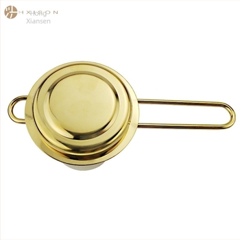 Filtru de ceai din oțel inoxidabil 304, filtru pentru frunze de ceai, găleată de ceai aurie, set Kung Fu pentru ceai, lux discret