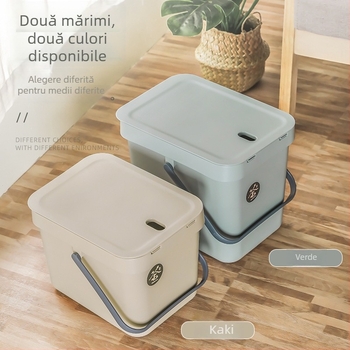 Galeată mare pătrată pentru reziduuri de ceai, cu filtru pentru scurgere