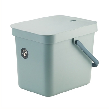 Galeată mare pătrată pentru reziduuri de ceai, cu filtru pentru scurgere