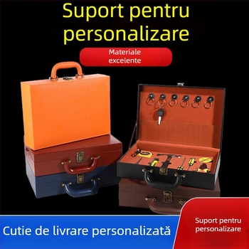 Cutie de depozitare pentru bijuterii din piele PU cu cutie personalizată pentru vin – set de cadouri de afaceri portabil
