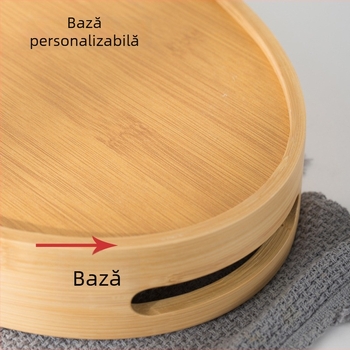 Tăviță din bambus, stil japonez – ceai și pâine, dreptunghiulară și rotundă, pentru ceai și fructe