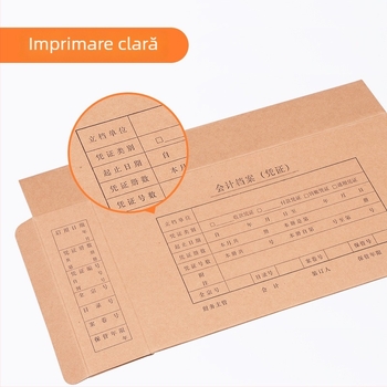 Cutie din kraft pentru documente contabile, husă rigidă pentru documente financiare, depozitare registre A4/A5, Haiboxin H0221