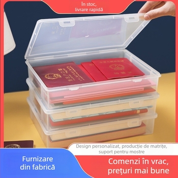Cutie transparentă pentru documente A4, organizator de birou