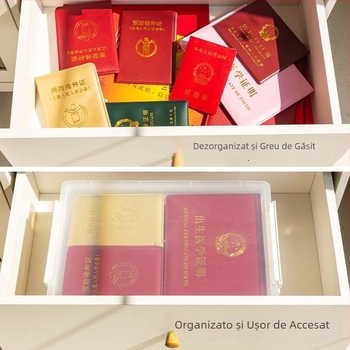 Cutie transparentă pentru fișiere A4 – pachet 2 bucăți, plastic PP, 6 L