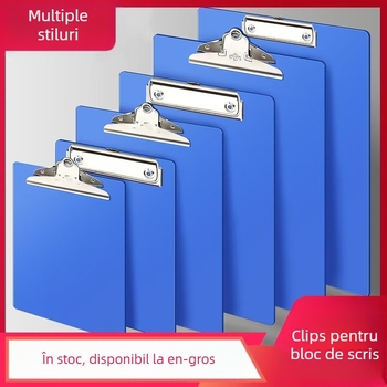 Mapă plastică pentru documente cu clemă A4/A5/A6, suport de scriere și clips pentru bonuri – accesoriu de birou