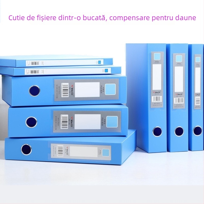 Cutie de fișiere A4, din plastic, pentru depozitare documente și chitanțe, papetărie de birou