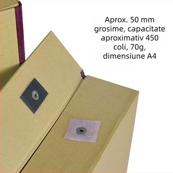 Cutie pentru fișiere A4 din hârtie kraft cu imprimare a logo-ului — depozitare de birou și arhivare documente